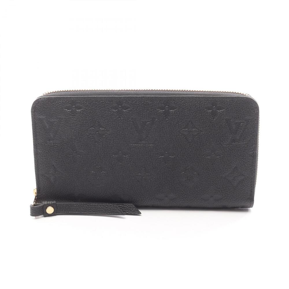 Louis Vuitton Zippy Wallet Round Long Leather Monogram Empreinte Black